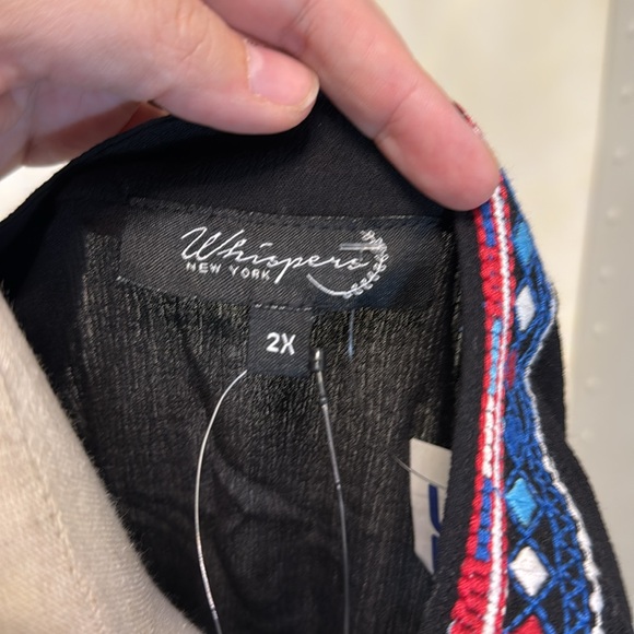 NWT Whispers New York Black Tank Top Size 2X - Picture 5 of 8